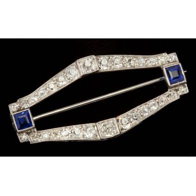 art-deco-palladium-diamond-and-sapphire-brooch