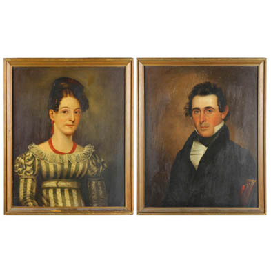 pair-of-american-school-folk-art-portraits