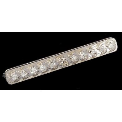 white-gold-and-diamond-bar-brooch