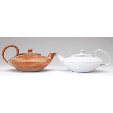 nc-pottery-waymon-cole-two-teapots