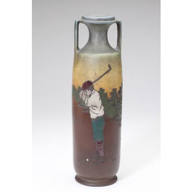 dickens-ware-weller-golf-theme-vase-e-l-pickens