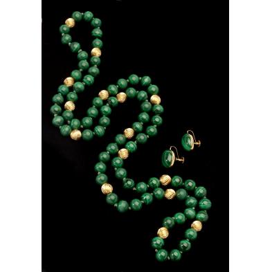 malachite-necklace-and-earrings