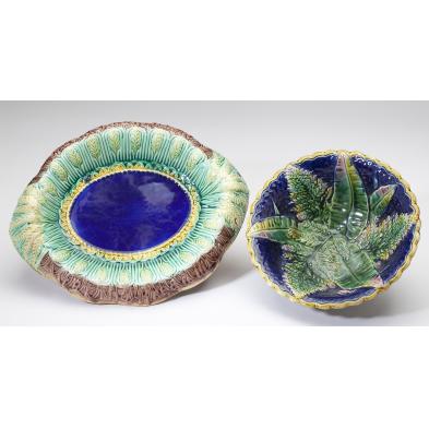 two-pieces-of-majolica-19th-century