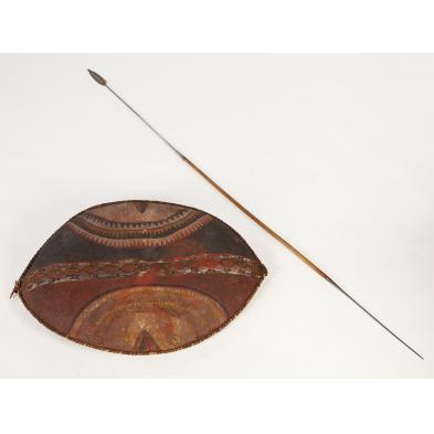east-african-painted-maasai-shield-and-spear