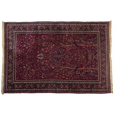 semi-antique-mashad-carpet-signed