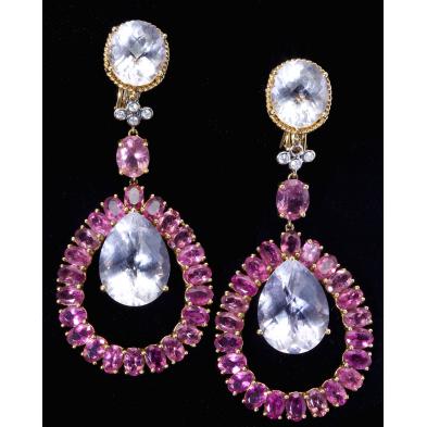 gem-set-gold-drop-pendant-earrings