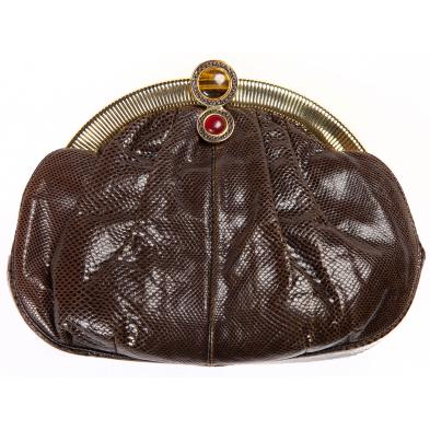 lizard-skin-evening-bag-clutch-judith-leiber