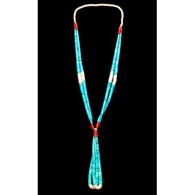 navaho-turquoise-coral-and-shell-jacla-necklace