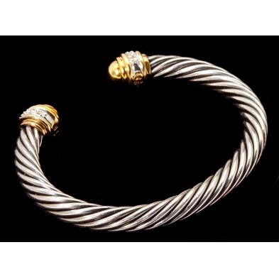 sterling-gold-and-diamond-bracelet-david-yurman