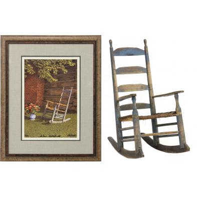 stokes-county-nc-painted-rocking-chair