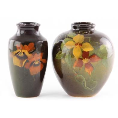 two-weller-louwelsa-art-pottery-vases