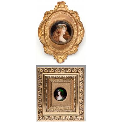 two-french-enamel-miniature-portraits