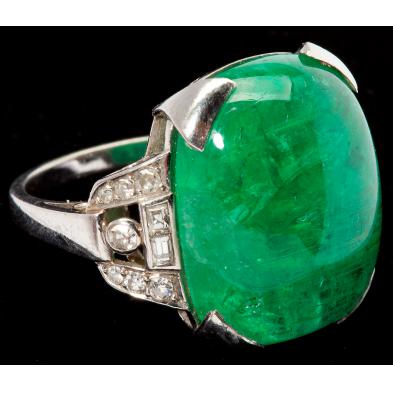 emerald-and-diamond-ring-signed