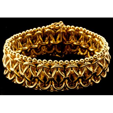 18kt-fancy-gold-link-bracelet-italy