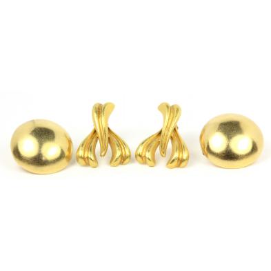 two-pair-18kt-gold-earrings