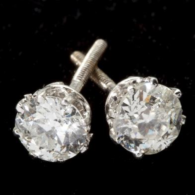 pair-of-old-european-cut-diamond-ear-studs