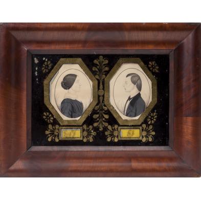 portrait-miniature-pair-of-lady-and-gentleman