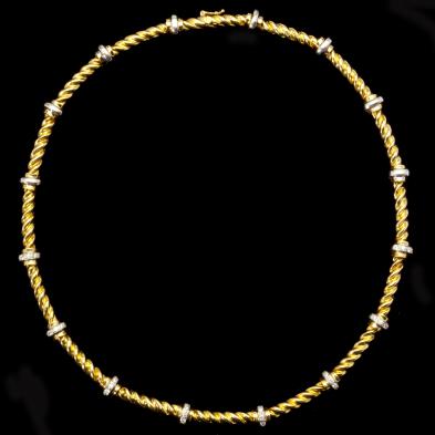 18kt-yellow-gold-and-diamond-necklace