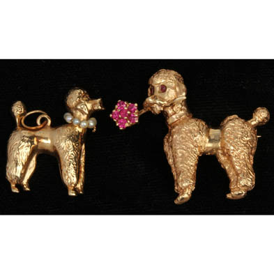 two-vintage-gold-poodle-jewelry-items