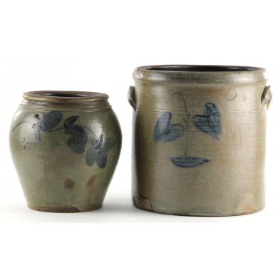 two-tulip-decorated-stoneware-crocks