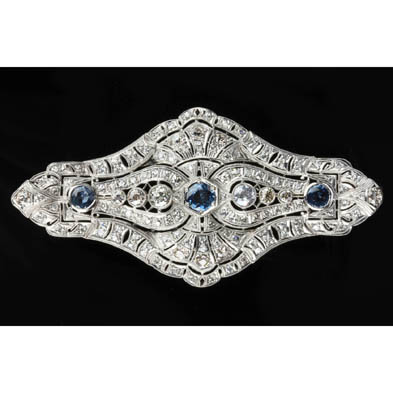 art-deco-platinum-diamond-and-sapphire-brooch