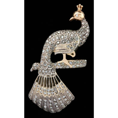 antique-diamond-peacock-brooch