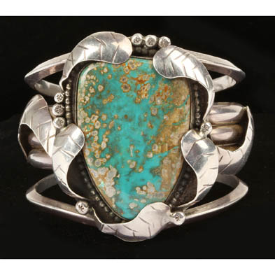 southwestern-silver-and-turquoise-cuff-bracelet