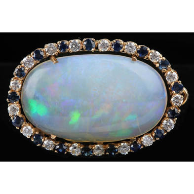 opal-diamond-and-sapphire-brooch-pendant