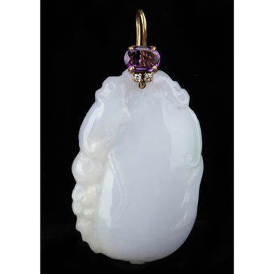 vintage-carved-jade-amethyst-diamond-pendant