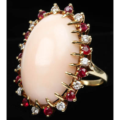 coral-diamond-and-ruby-ring