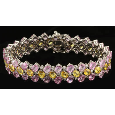 fancy-colored-sapphire-and-diamond-bracelet