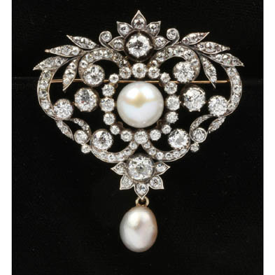 belle-poque-diamond-and-pearl-brooch