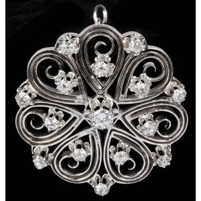 vintage-14kt-white-gold-and-diamond-brooch