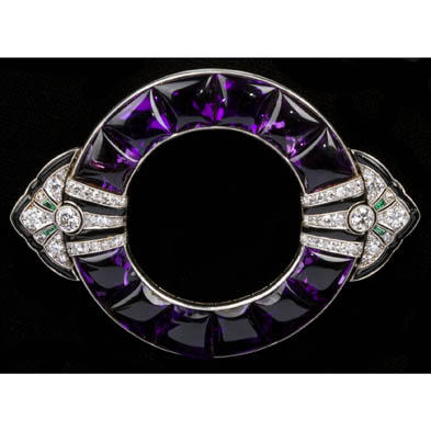 platinum-amethyst-diamond-brooch