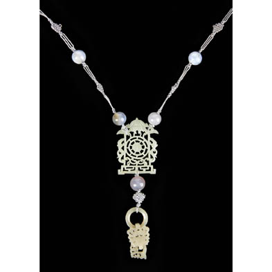 vintage-carved-jade-and-banded-agate-necklace