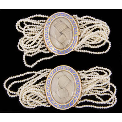 pair-of-georgian-seed-pearl-and-enamel-bracelets