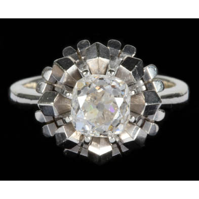 18kt-white-gold-and-old-mine-cut-diamond-ring
