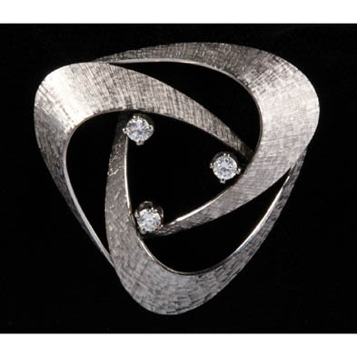 mid-century-18kt-white-gold-and-diamond-brooch