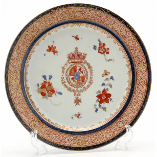 chinese-export-porcelain-plate-with-spanish-arms