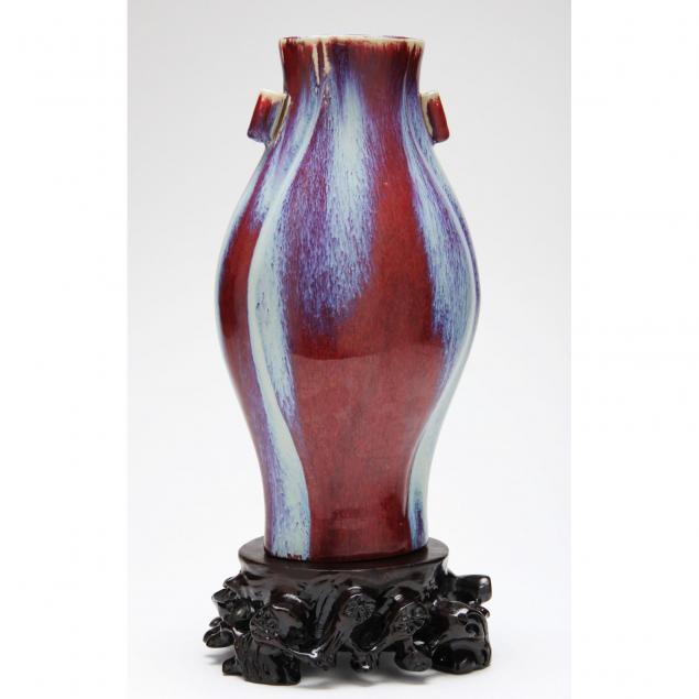 a-fine-chinese-flambe-glazed-archer-vase