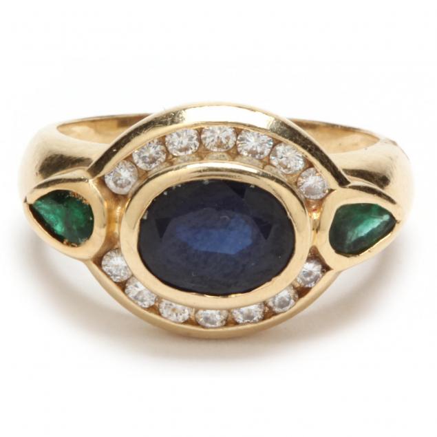 sapphire-diamond-and-tourmaline-ring