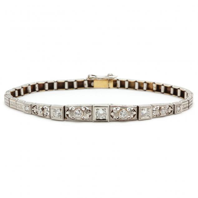 vintage-white-gold-diamond-bracelet