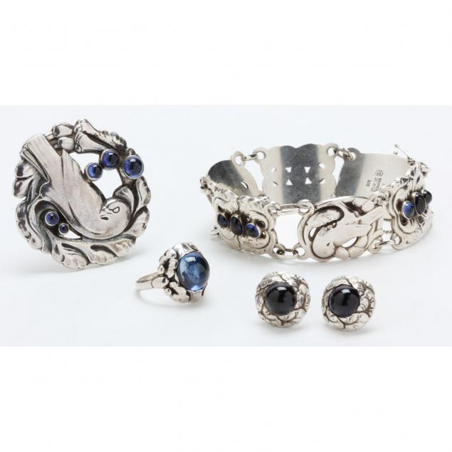 sterling-synthetic-sapphire-set-georg-jensen