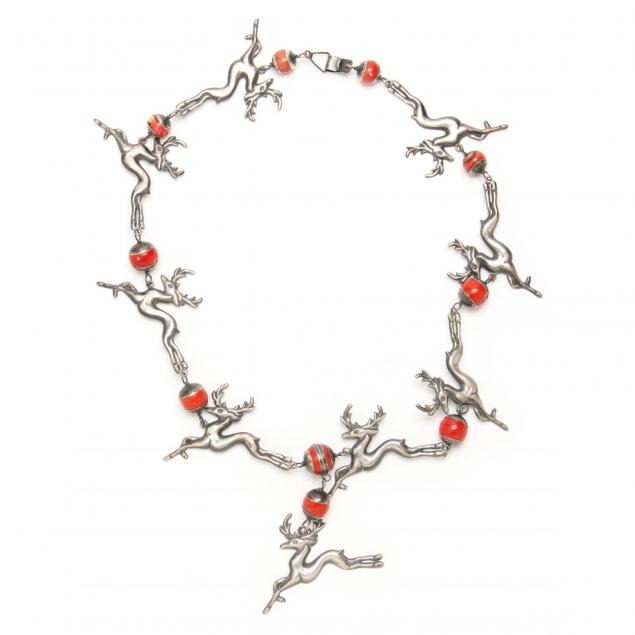 sterling-and-coral-reindeer-necklace-belt