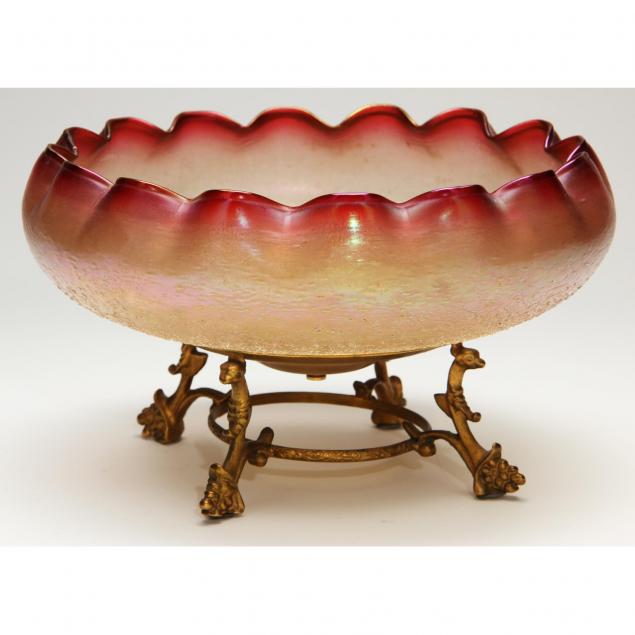 loetz-ormolu-mounted-low-bowl