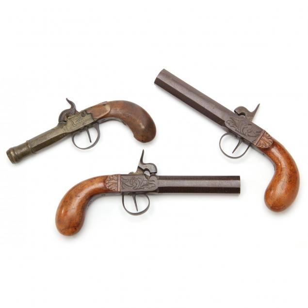three-continental-percussion-pistols