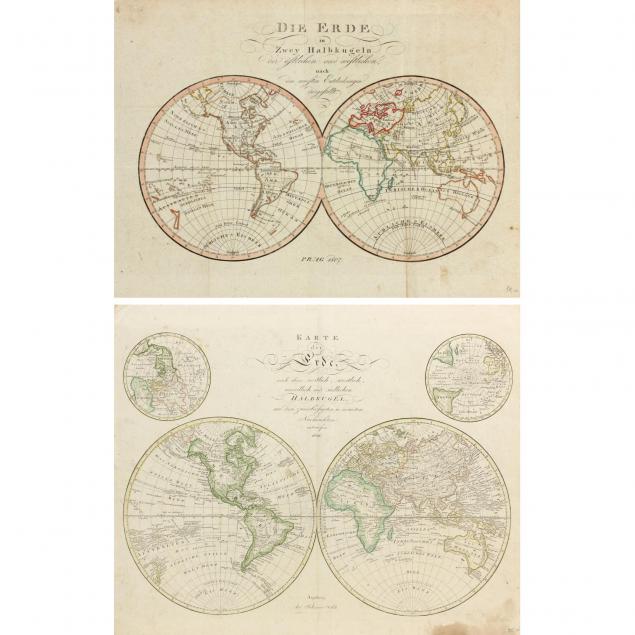 two-early-19th-century-german-world-maps