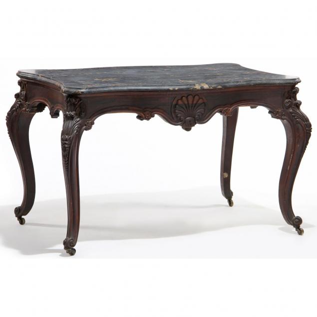 rococo-revival-marble-top-library-table