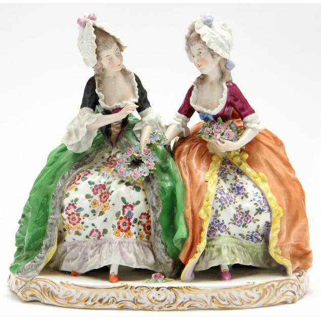 a-large-capodimonte-porcelain-figural-group