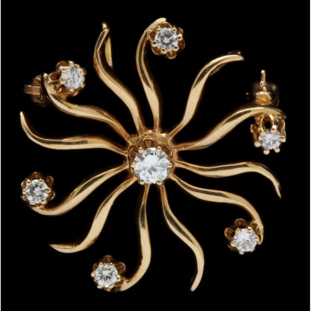 vintage-gold-and-diamond-brooch